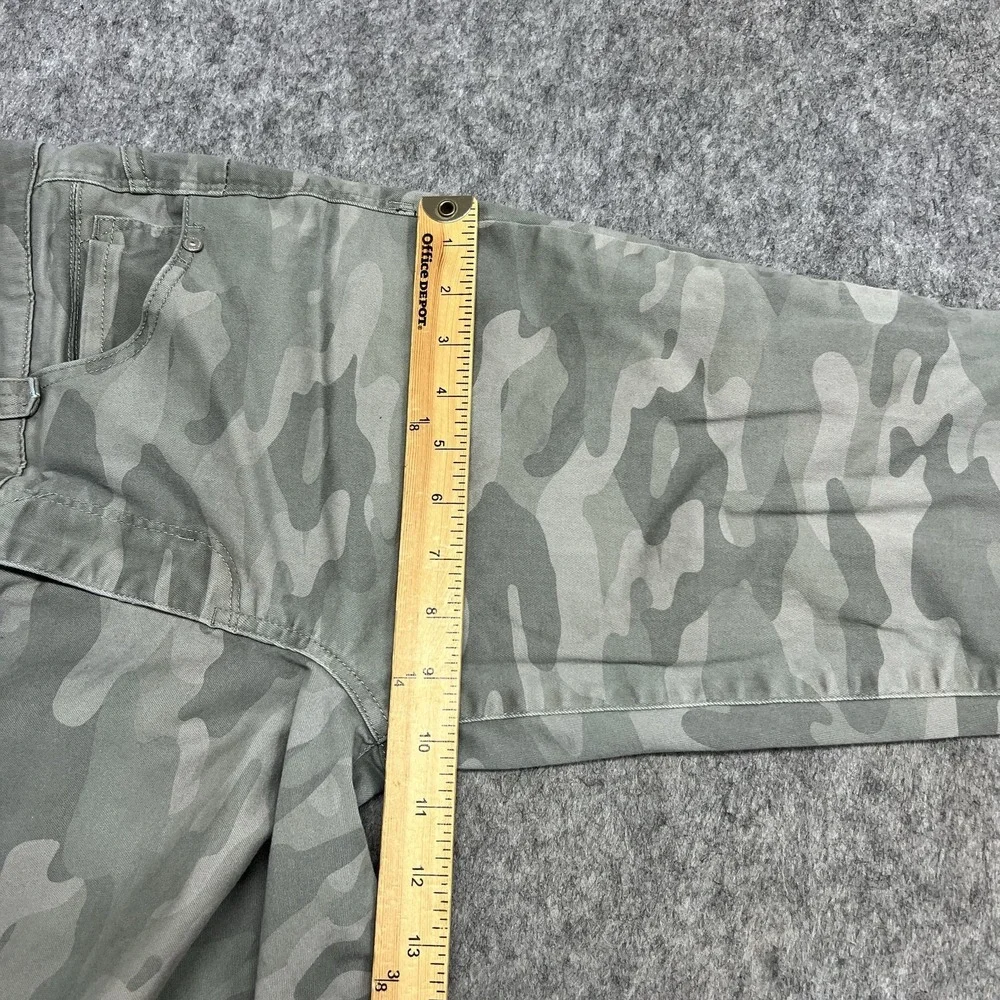 Democracy Ab Solution Jeans Womens 10 Green Camo Mid Rise Skinny Stretch 32x25 - Picture 13 of 16
